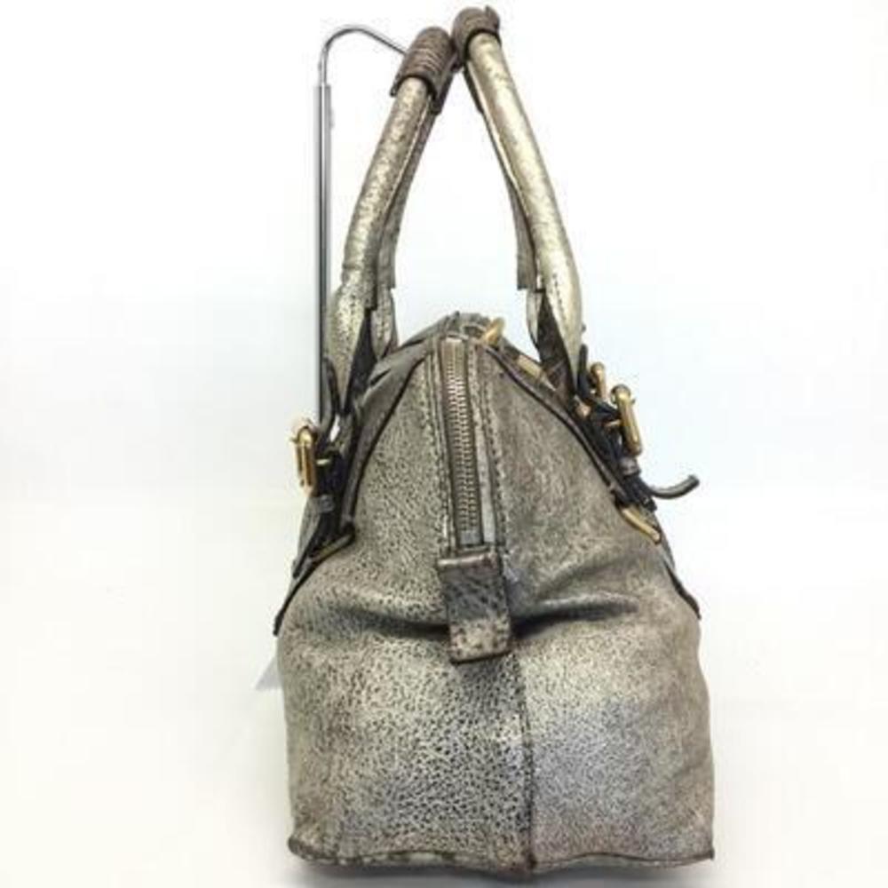 Chloe Paddington Medium Shoulder Bag Leather Silver Gold Brown - Picture 4 of 13